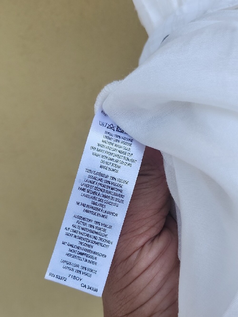 French Connection Sundress White Textured Mini Dress with V-Neck - Picture 16 of 16
